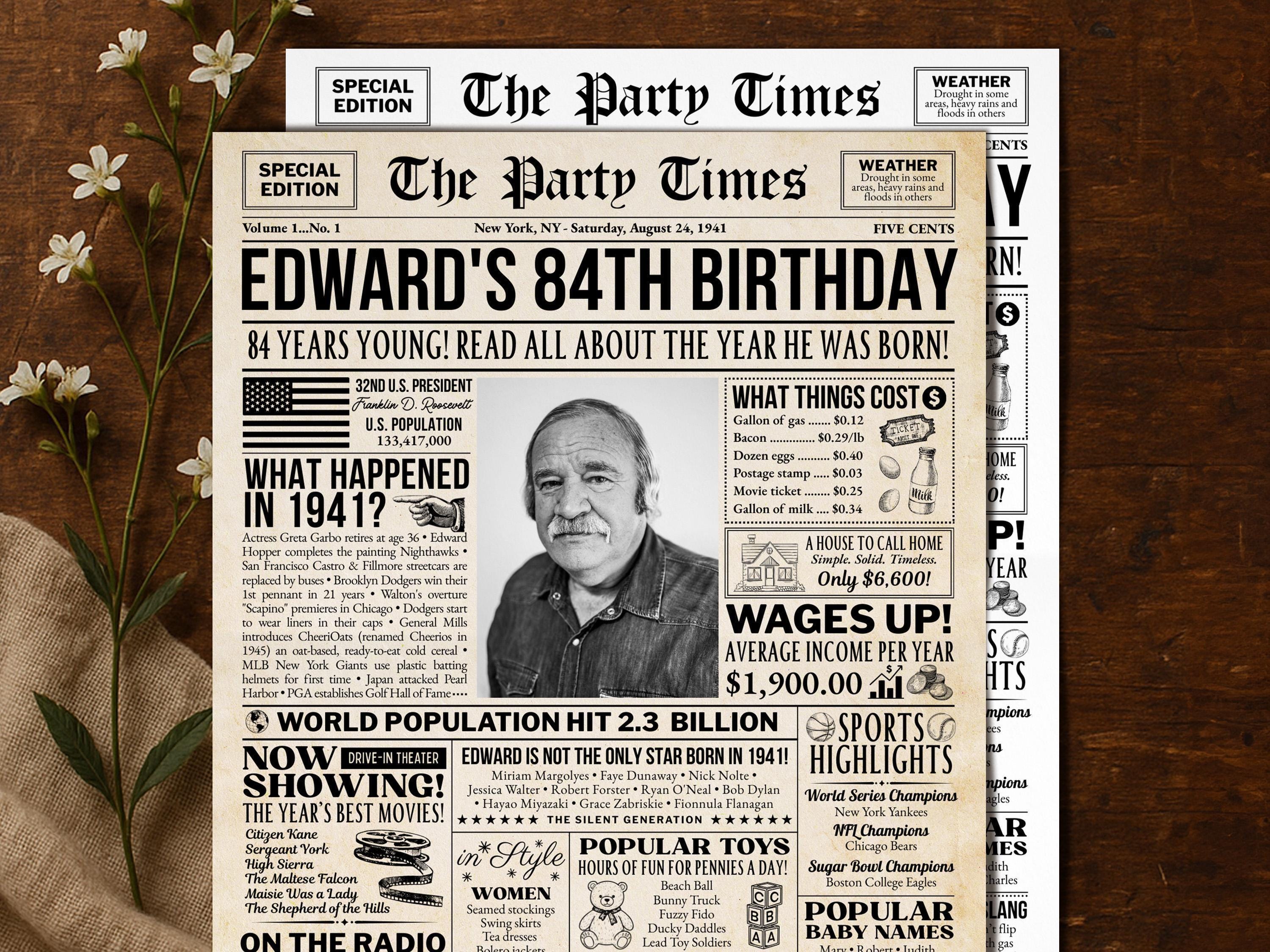 84th Birthday Celebration Sign