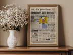 98th Birthday Gift, Back in 1927 Newspaper Poster, Unique Photo Welcome Sign Birthday Keepsake Printable, Edit With Canva