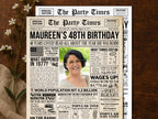 48th Birthday Newspaper Poster with Photo