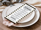 back in 2000 25th Birthday Place Cards