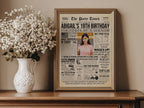 19th Birthday Newspaper Poster, Flashback to 2006, Year You Were Born, 19th Birthday Photo Welcome Trivia Sign Printable, Edit With Canva