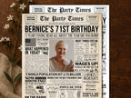 71st Birthday Gift, Back in 1954 Newspaper Poster, Editable Personalized Gift For Grandma, USA Historical Facts Printable, Edit With Canva