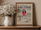 17th Birthday Newspaper Poster with Photo