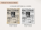 22nd Birthday Newspaper Poster Sign, Back in 2003, Editable USA Fun Facts Party Sign, Custom Year You Were Born Printable, Edit With Canva
