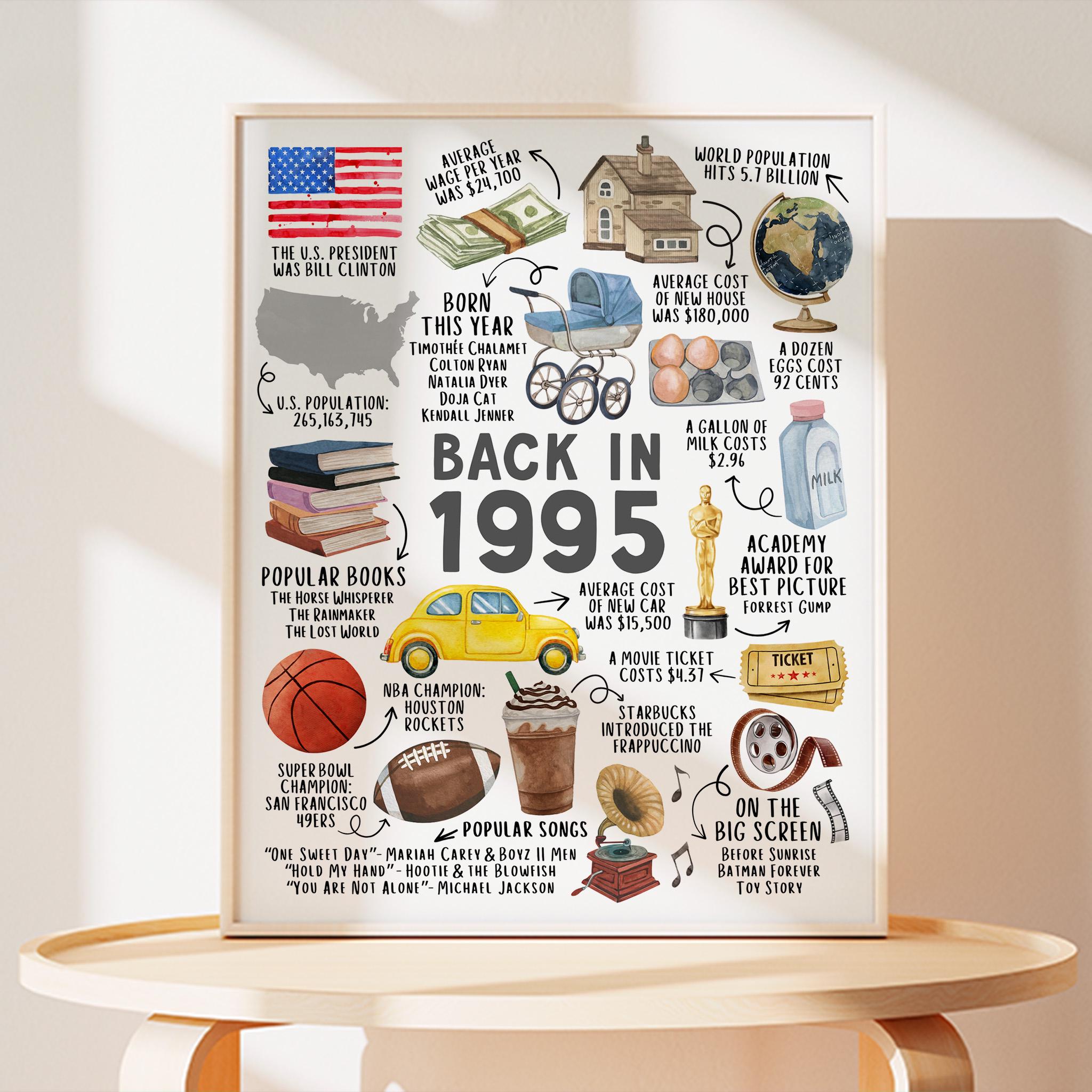 Back in 1995 birthday poster