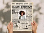 6th Birthday Gift, Born in 2019 Newspaper Poster, Editable What Happened in 2019 Sign, Cheers to 6 Years, Edit With Canva