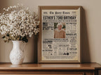 73rd Birthday Newspaper Poster, Flashback to 1952, Year You Were Born 73rd Birthday Sign, Gift for Mom or Dad Printable, Edit With Canva