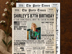 87th Birthday Newspaper Poster Sign