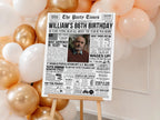 86th Birthday Gift, Back in 1939 Newspaper Poster Sign, 30s Theme Party Personalized Gift, USA Fun Facts Party Keepsake, Edit With Canva