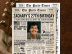 27th Birthday Newspaper Poster