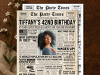 42nd Birthday Newspaper Poster with Photo