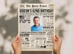 62nd Birthday Newspaper Poster Sign, Back In 1963 Retro Party Decorations, Editable 60s Throwback Party Printable, Edit With Canva