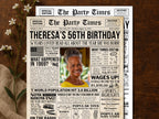 56th Birthday Newspaper Poster Sign, Back in 1969 Birthday Gift For Mom or Dad, Custom Nostalgic Keepsake Printable DIY, Edit With Canva