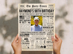 98th Birthday Gift, Back in 1927 Newspaper Poster, Unique Photo Welcome Sign Birthday Keepsake Printable, Edit With Canva