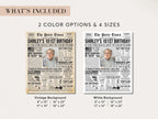 101st Birthday Gift, Back in 1924 Newspaper Poster, Personalized Gift For Grandma, Editable Vintage 101st Birthday Sign, Edit With Canva