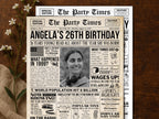 26th Birthday Newspaper Poster Sign,