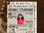 17th Birthday Newspaper Poster with Photo