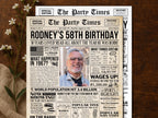 58th Birthday Gift, Back in 1967 Newspaper Poster Sign, Personalized Gift for Grandpa, USA Fun Facts Party Keepsake, Edit With Canva