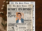 18th Birthday Gift, Back in 2007 Newspaper Poster, Editable 18 Years Ago Trivia, Personalized Gift Printable, Edit With Canva