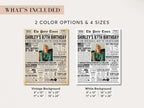 87th Birthday Newspaper Poster Sign, Back In 1938 Retro Party Decorations, Editable Custom Year You Were Born  Printable, Edit With Canva
