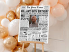 68th Birthday Gift, Back in 1957 Newspaper Poster, Personalized Gift for Dad Or Mom, 50s Theme Party Keepsake Printable, Edit With Canva