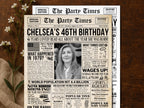 46th Birthday Newspaper Poster with Photo