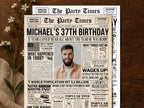 37th Birthday Newspaper Poster with Photo