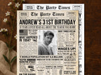 31st Birthday Newspaper Poster Sign, Back In 1994 Retro Party Decorations, Editable Custom Year You Were Born Printable, Edit With Canva