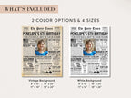 5th Birthday Newspaper Sign, Back in 2020 Poster, Editable 5 Years Loved, Personalized Trivia Photo Welcome Sign Printable, Edit With Canva