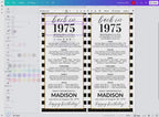 100th Birthday Place Cards, Editable Back In 1925 Party Decorations, 100th Milestone Birthday Trivia Table Cards Printable, Edit With Canva